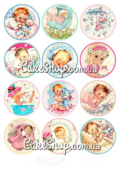 ⋗ Вафельная картинка Детки для капкейков 46 купить в Украине ➛ CakeShop.com.ua, фото