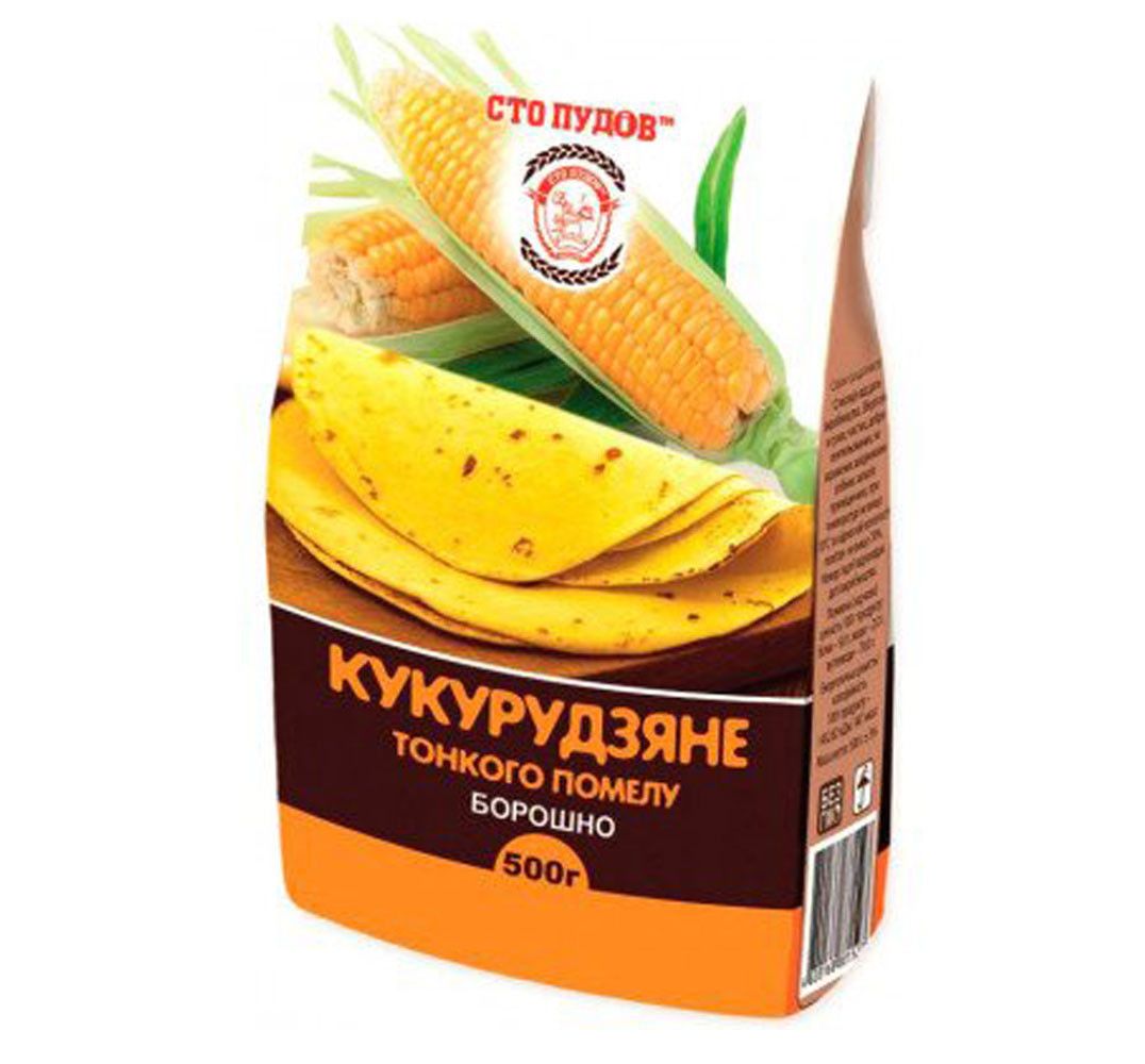 ⋗ Мука кукурузная Сто пудов, 500г купить в Украине ➛ CakeShop.com.ua, фото