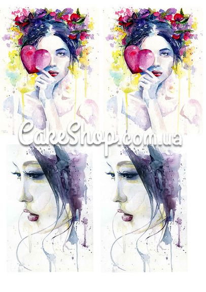⋗ Цукрова картинка Малюнок дівчини 6 купити в Україні ➛ CakeShop.com.ua, фото