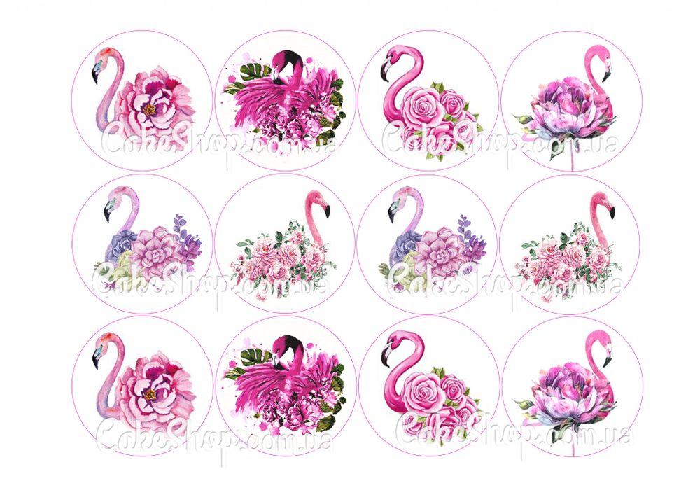 Вафельная картинка Фламинго 7 - фото