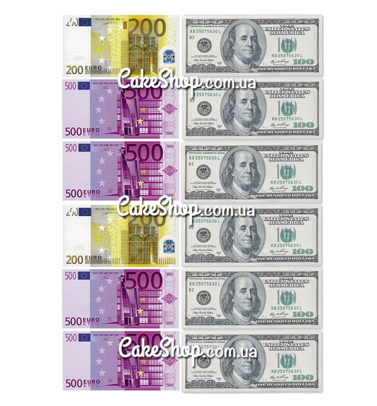 ⋗ Вафельна картинка Гроші 5 купити в Україні ➛ CakeShop.com.ua, фото