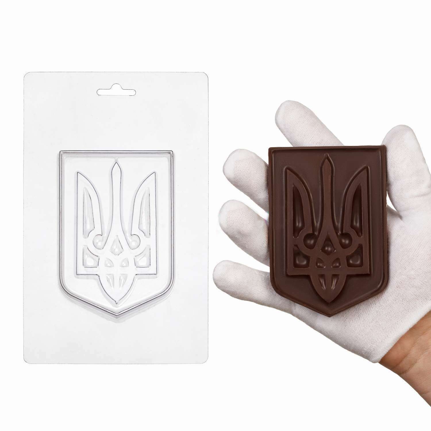 ⋗ Пластиковая форма для шоколада Герб Украины купить в Украине ➛ CakeShop.com.ua, фото