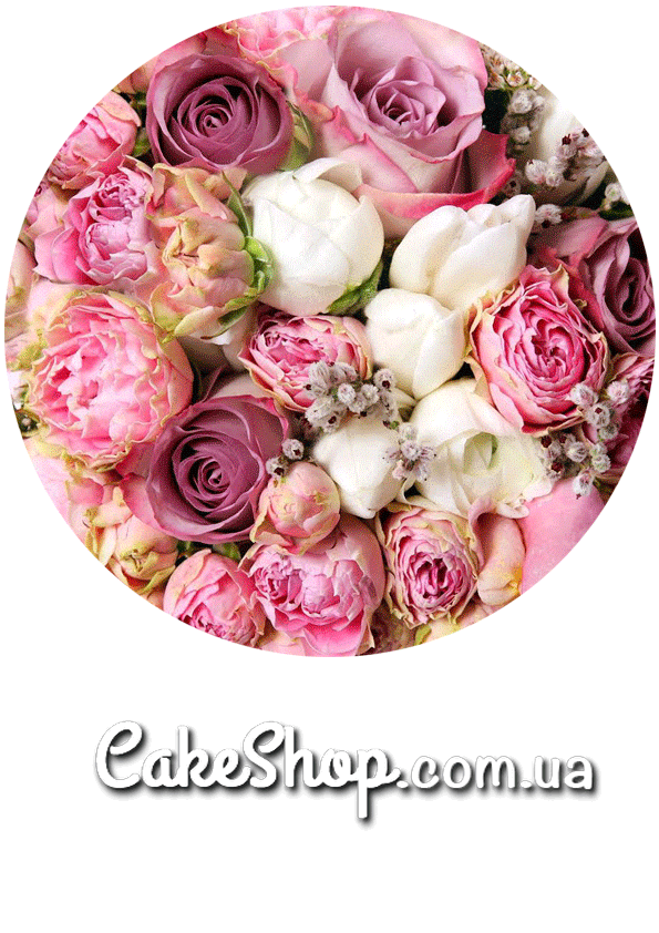 ⋗ Сахарная картинка Розы 3 купить в Украине ➛ CakeShop.com.ua, фото