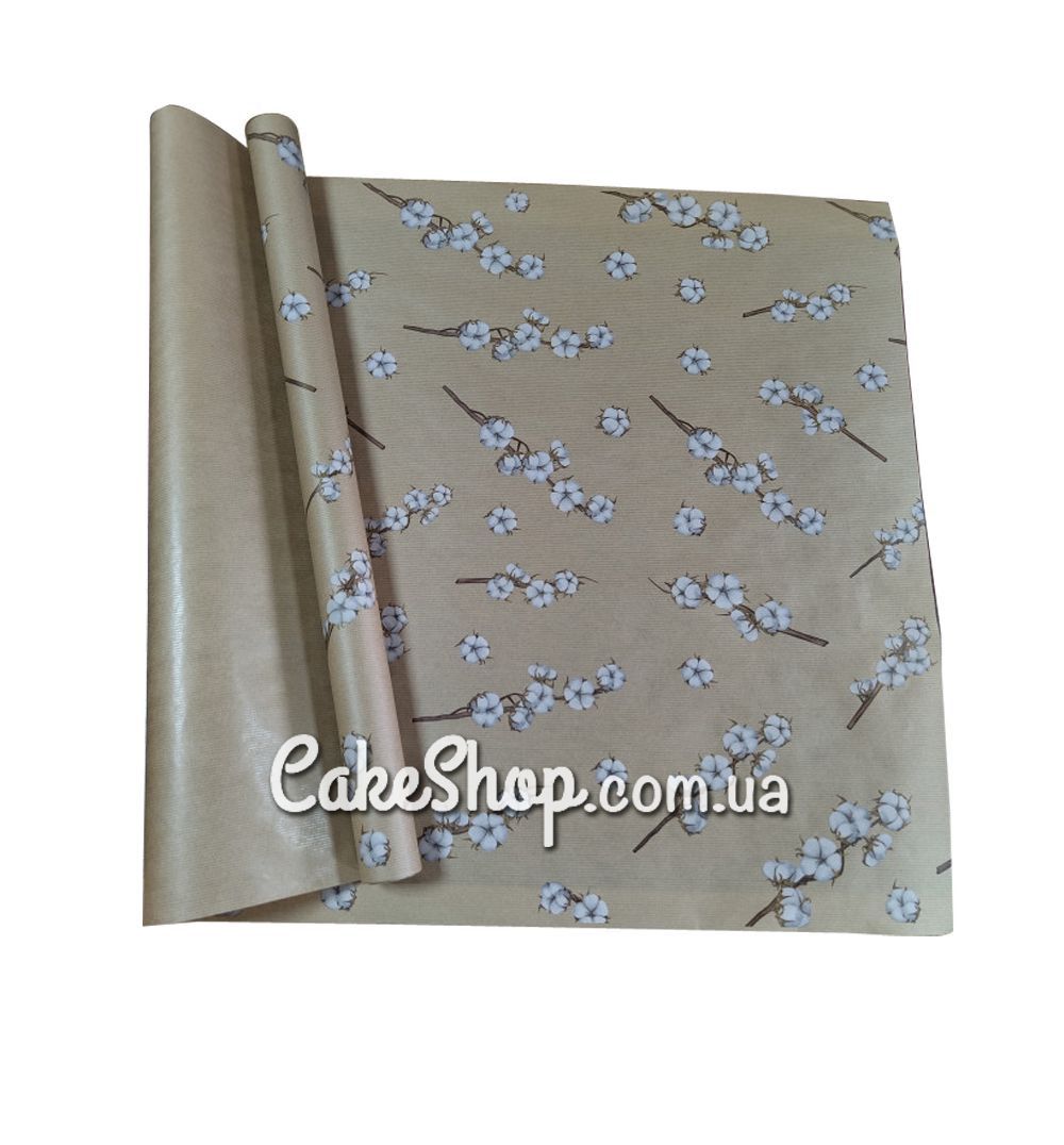 ⋗ Бумага упаковочная для подарков Крафт с принтом купить в Украине ➛ CakeShop.com.ua, фото