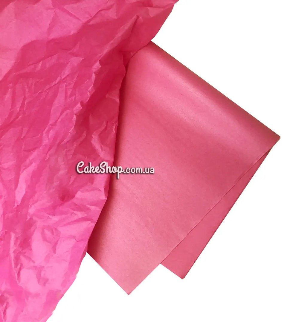 ⋗ Папір тішью яскраво-рожевий, 10 аркушів купити в Україні ➛ CakeShop.com.ua, фото