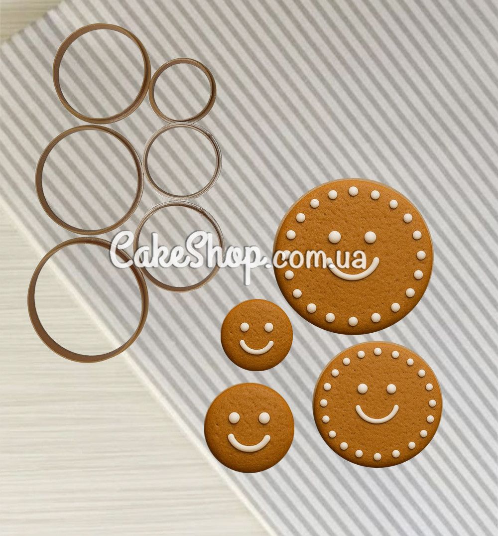 ⋗ Набор пластиковых вырубок Круг, 6шт купить в Украине ➛ CakeShop.com.ua, фото