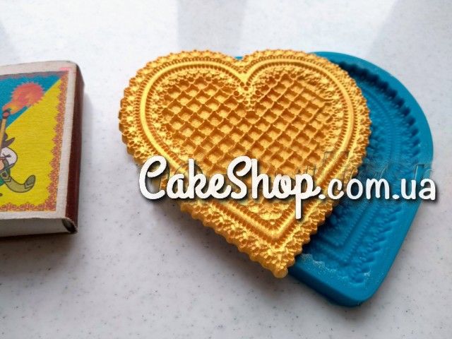 ⋗ Силіконовий молд Мереживо 20 (серце) купити в Україні ➛ CakeShop.com.ua, фото
