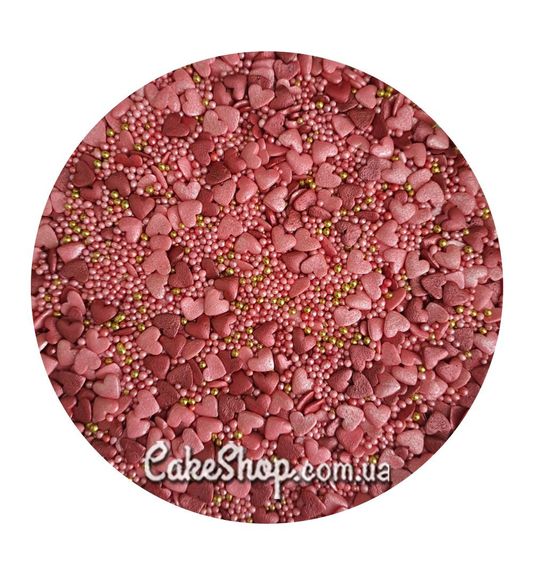 ⋗ Посыпка сахарная Перламутровый микс сердца #5, 50г купить в Украине ➛ CakeShop.com.ua, фото
