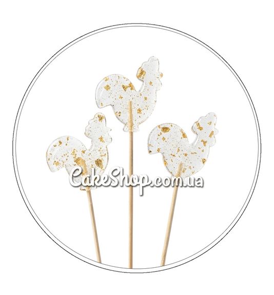 ⋗ Леденцы из изомальта Петух прозрачный, 1 штука купить в Украине ➛ CakeShop.com.ua, фото