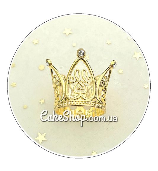 ⋗ Корона мини Золото №1, 3 см купить в Украине ➛ CakeShop.com.ua, фото