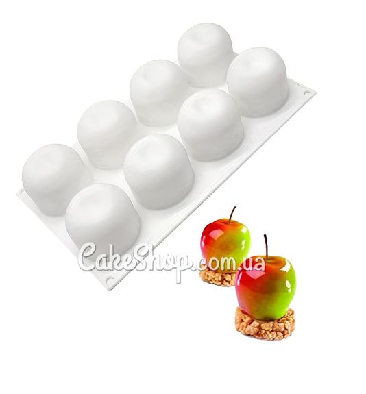 ⋗ Силиконовая форма для евродесертов Яблоки, 8 шт купить в Украине ➛ CakeShop.com.ua, фото