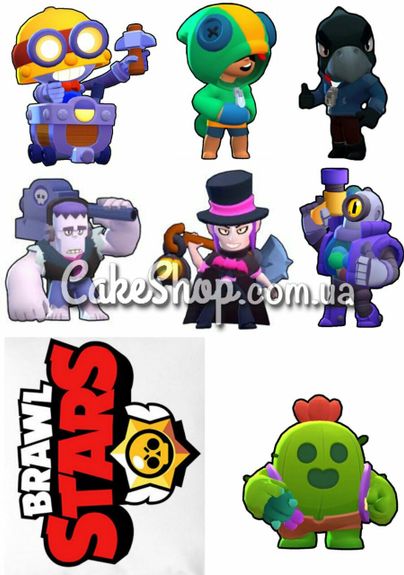 ⋗ Сахарная картинка BRAWL STARS 4 купить в Украине ➛ CakeShop.com.ua, фото