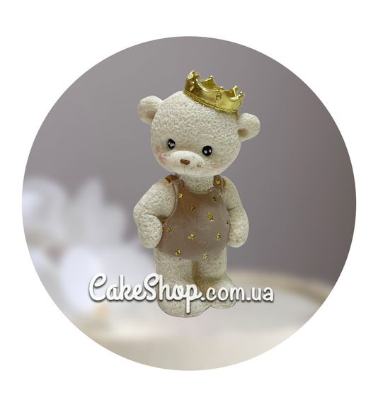 ⋗ Шоколадная фигурка Мишка в короне Белый ТМ ДомК купить в Украине ➛ CakeShop.com.ua, фото