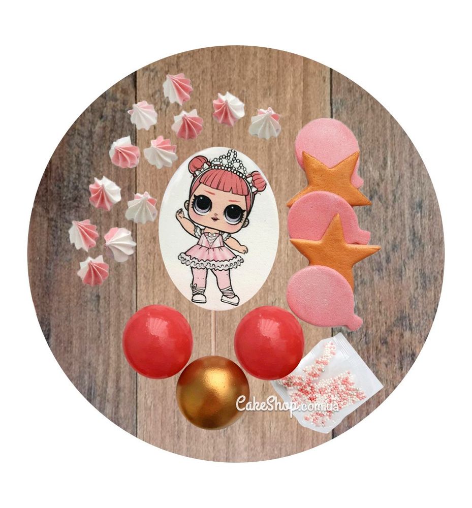 Сахарные фигурки Кукла розовая премиум ТМ Ириска - фото