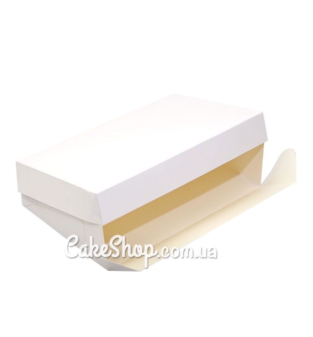 ⋗ Коробка для эклеров, зефира, печенья Белая, 23х15х6 см купить в Украине ➛ CakeShop.com.ua, фото