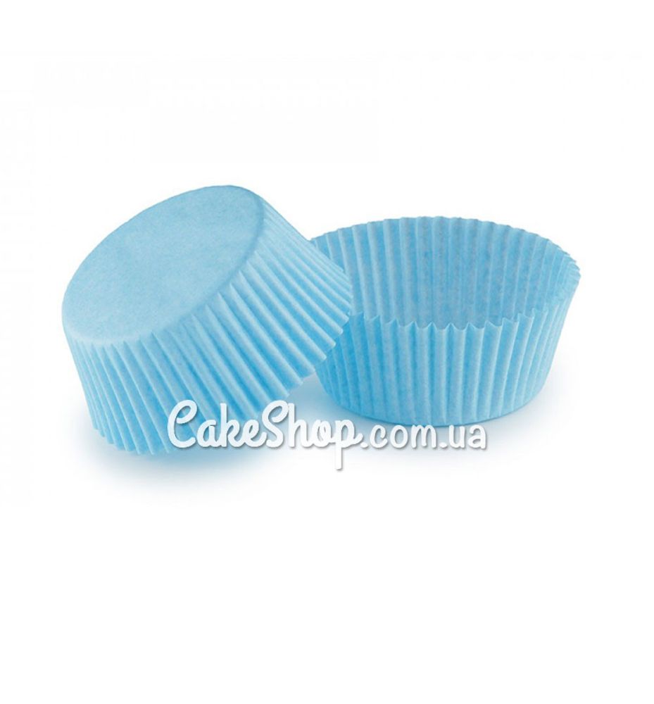 Бумажные формы для конфет и десертов 3х2, нежно голубые 50 шт - фото