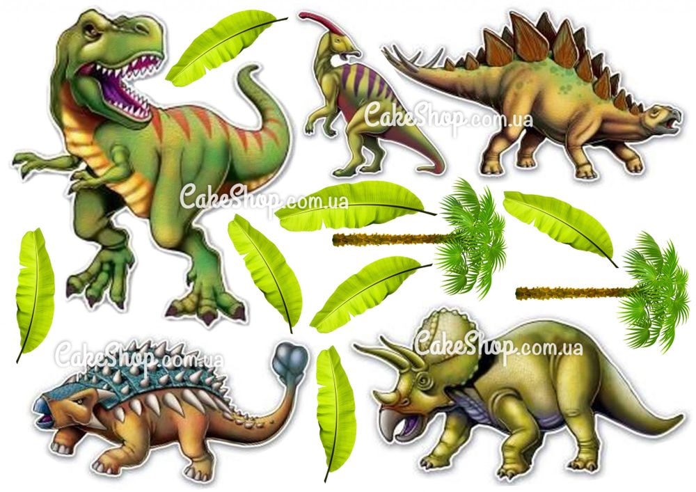 Вафельна картинка Динозаври 7 - фото