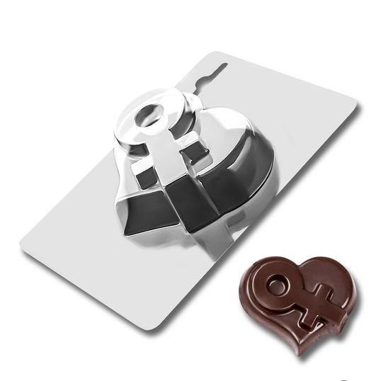 ⋗ Пластикова форма для шоколаду Серце жіноче купити в Україні ➛ CakeShop.com.ua, фото