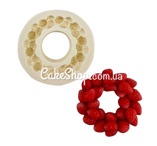 ⋗ Силіконовий молд SN Вінок з ягід суниці( полуниці ) купити в Україні ➛ CakeShop.com.ua, фото