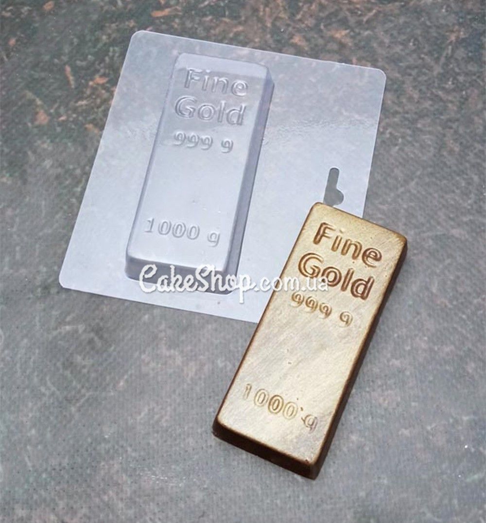 ⋗ Пластикова форма для шоколаду Злиток золота купити в Україні ➛ CakeShop.com.ua, фото