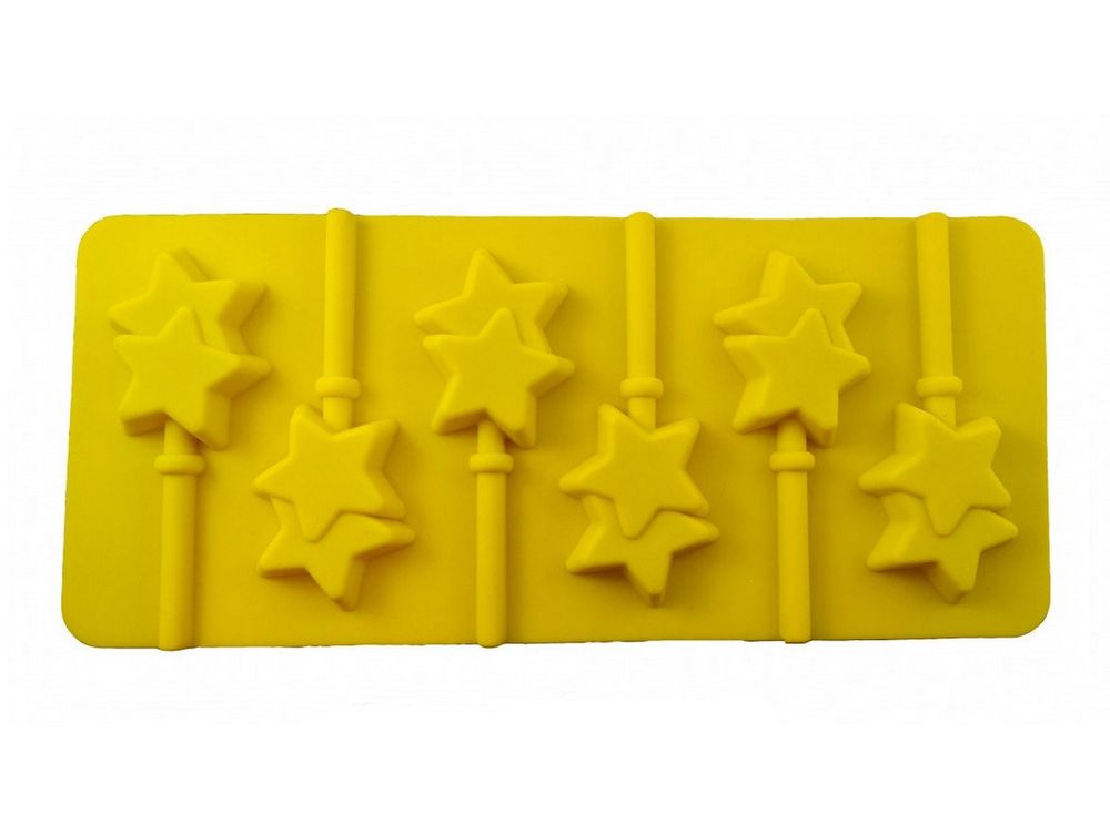Силиконовая форма для конфет и леденцов Звезды - фото