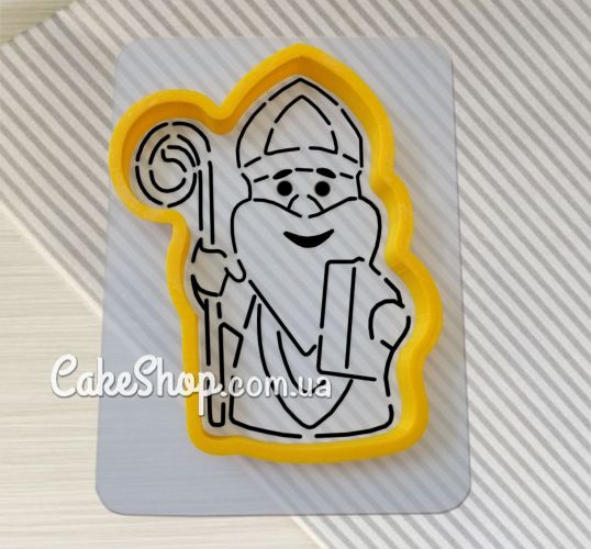 ⋗ Вирубка пластикова з трафаретом Святий Миколай купити в Україні ➛ CakeShop.com.ua, фото