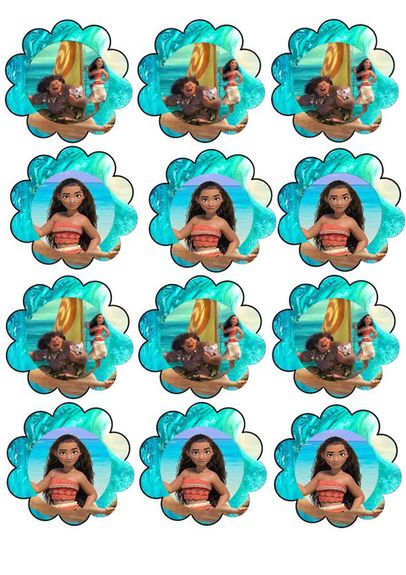 ⋗ Вафельная картинка для капкейков Моана 5 купить в Украине ➛ CakeShop.com.ua, фото
