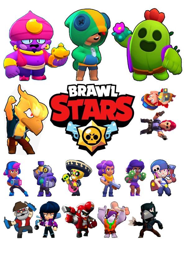 ⋗ Вафельная картинка BRAWL STARS 3 купить в Украине ➛ CakeShop.com.ua, фото