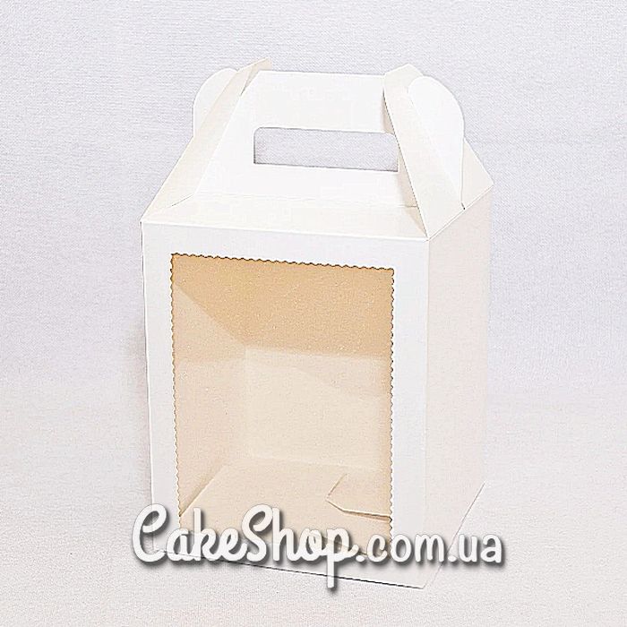 ⋗ Коробка для великодніх пасок, пряничного будиночка 16,5х16,5х20 см, Біла купити в Україні ➛ CakeShop.com.ua, фото