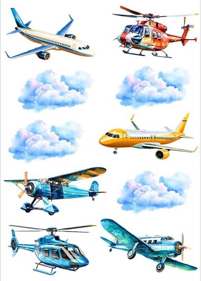 ⋗ Цукрові фігурки топери MAXI Літаки ТМ ДімК купити в Україні ➛ CakeShop.com.ua, фото