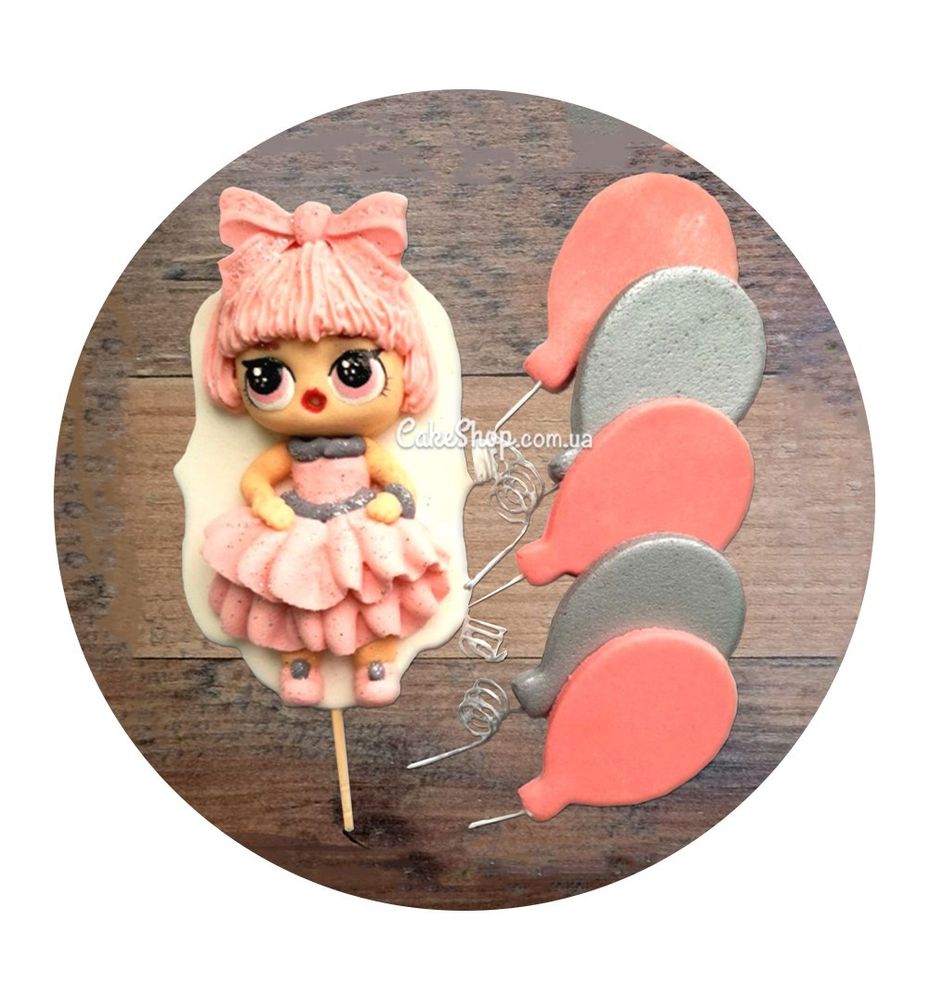 Сахарные фигурки Кукла объемная розовая ТМ Ириска - фото