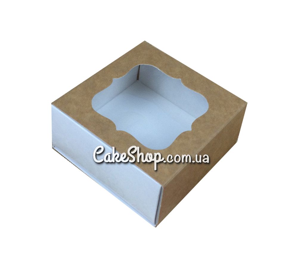 Коробка для конфет, изделий Hand Made, мыла ручной работы Крафт, 8х8х3,5 см - фото