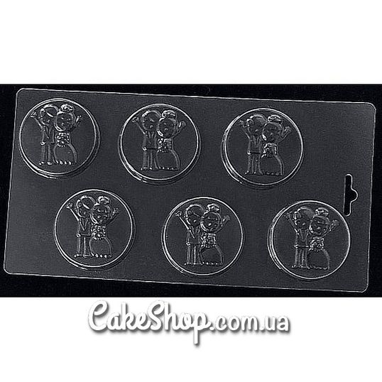 ⋗ Пластикова форма для шоколаду Медаль Молодята купити в Україні ➛ CakeShop.com.ua, фото