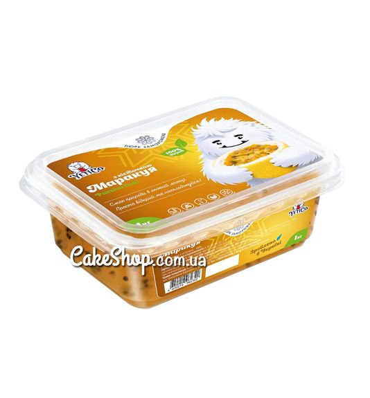 ⋗ Заморожене пюре YetiCo Маракуя з кісточкою без цукру, 1 кг купити в Україні ➛ CakeShop.com.ua, фото