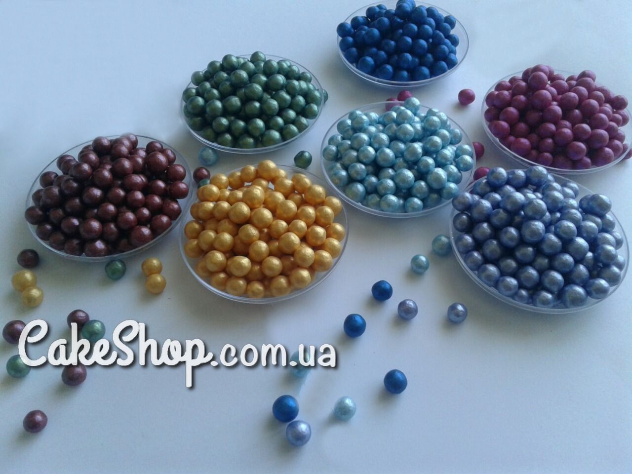 ⋗ Жемчуг сахарный Бордовый перламутровый 10 мм, 50 г купить в Украине ➛ CakeShop.com.ua, фото