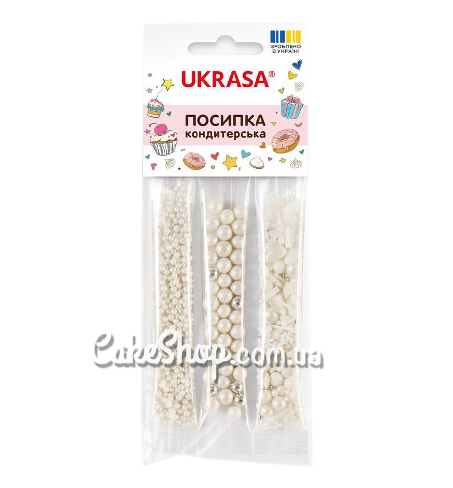 Посипка цукрова Великодня перламутрова в стіках #3, Украса 15 г - фото