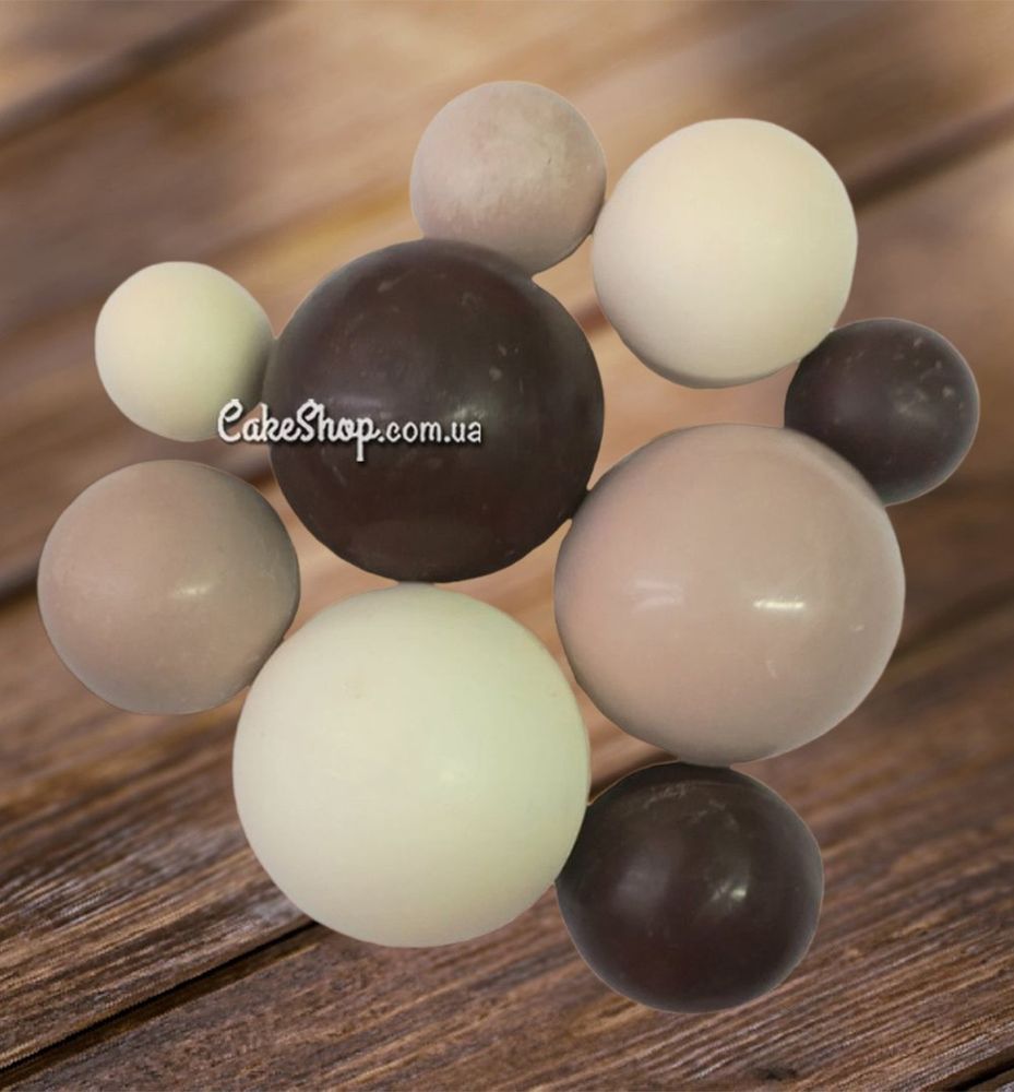 Сфера шоколадная IR Белый-капучино-черный шоколад - фото