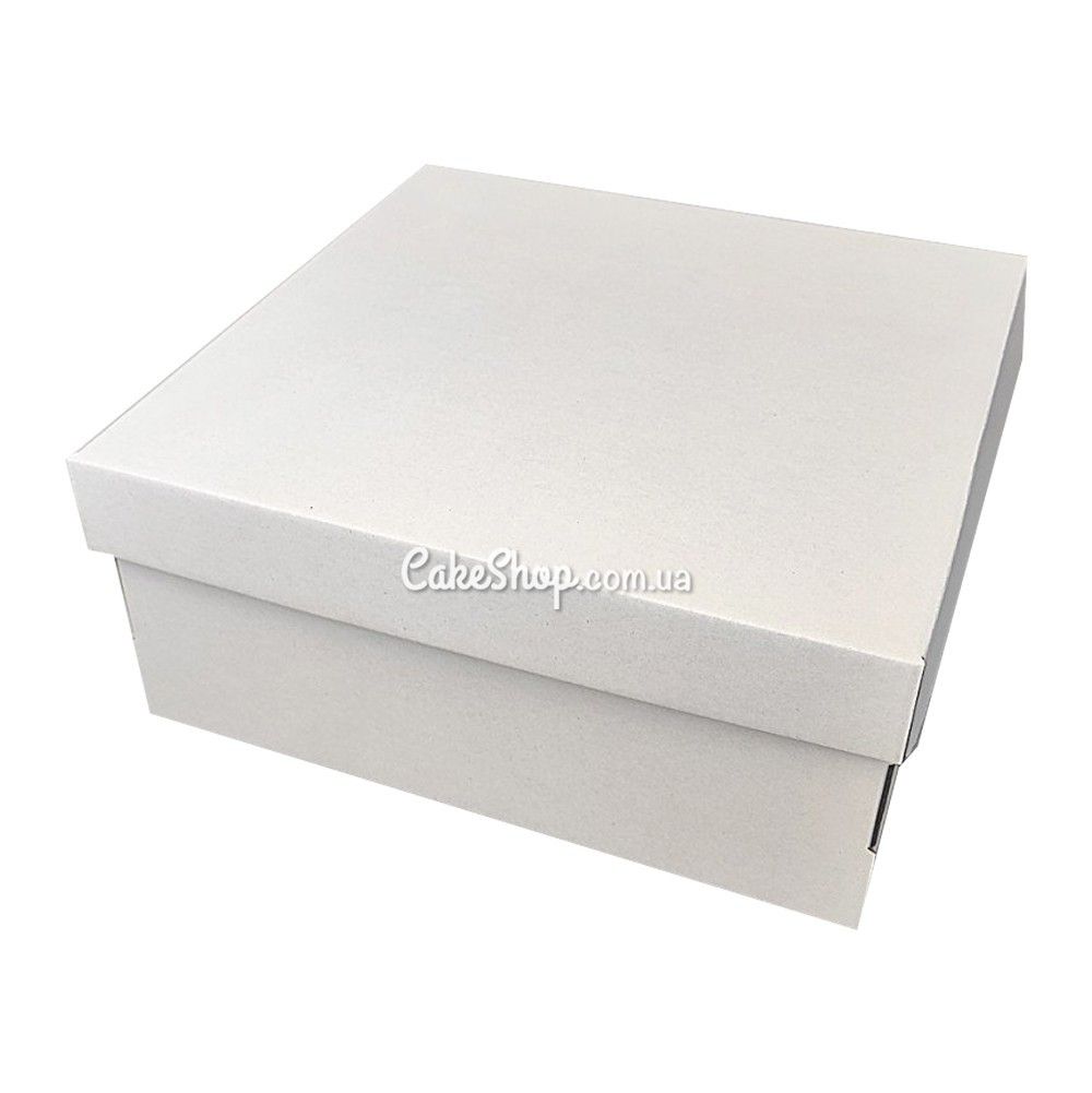 ⋗ Коробка для торта, чизкейка Белая без окна, 25х25х11 см купить в Украине ➛ CakeShop.com.ua, фото