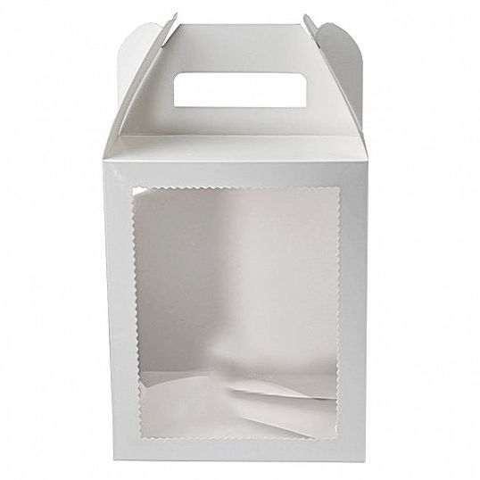 ⋗ Коробка для паски, пряничного домика 16,5х16,5х20 см,  Белая купить в Украине ➛ CakeShop.com.ua, фото