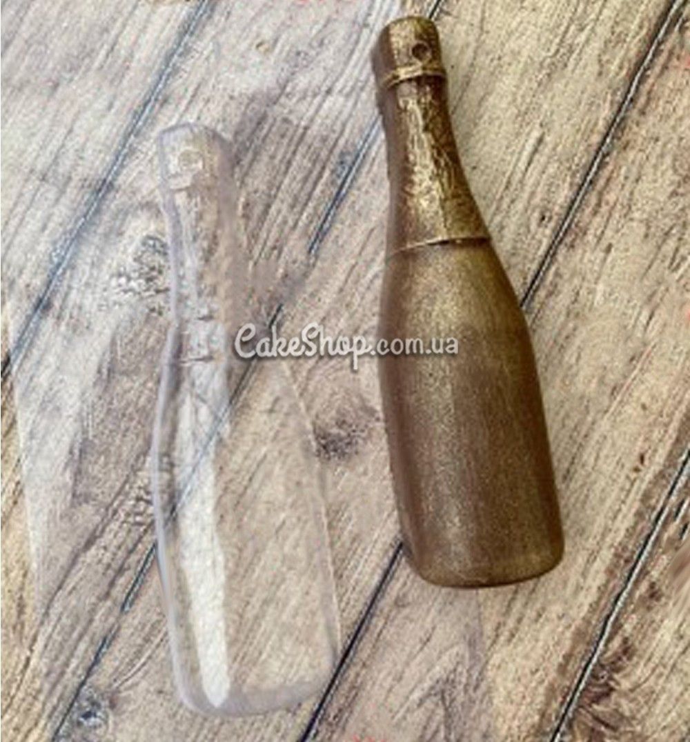 ⋗ Пластиковая форма для шоколада Бутылка шампанского купить в Украине ➛ CakeShop.com.ua, фото