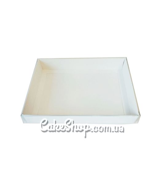⋗ Коробка для пряников с прозрачной крышкой 20х15х3 см, Белая купить в Украине ➛ CakeShop.com.ua, фото