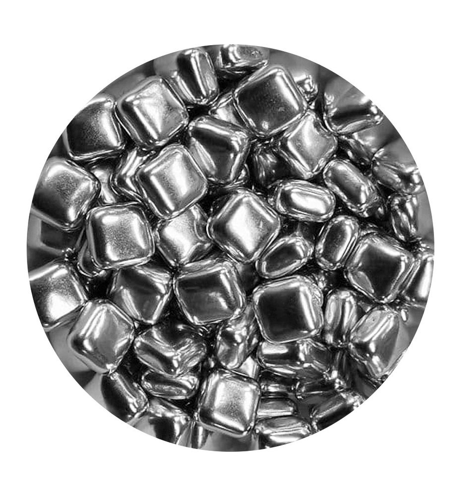 Посипка цукрова SD Кубики срібні 1 см, 50г - фото