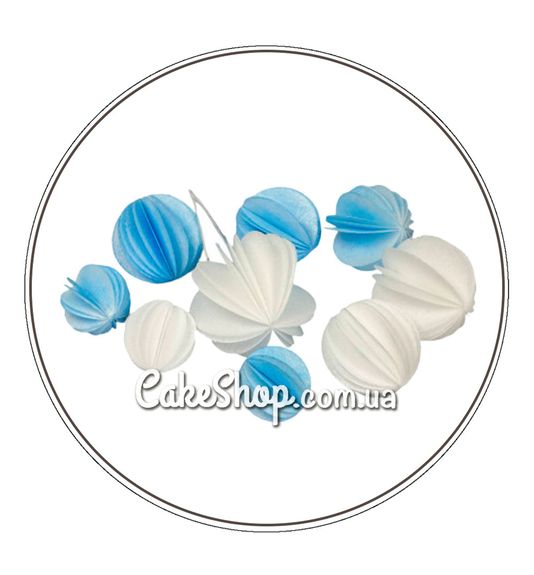 ⋗ Вафельні кулі Блакитні 9 шт купити в Україні ➛ CakeShop.com.ua, фото