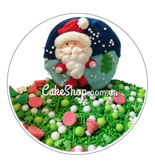 ⋗ Сахарные фигурки Новогодний набор Санта купить в Украине ➛ CakeShop.com.ua, фото