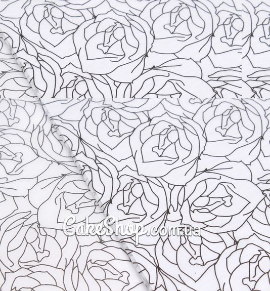 ⋗ Папір тішью принт Троянди, 5 аркушів купити в Україні ➛ CakeShop.com.ua, фото