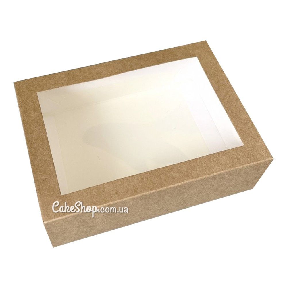 Коробка-пенал з вікном Крафт, 11,5х15,5х5 см - фото