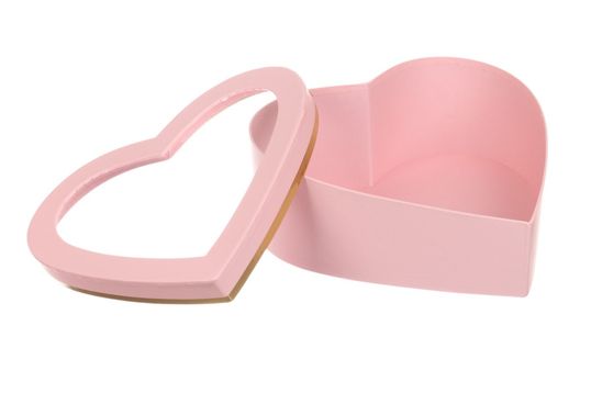 ⋗ Коробка  Серце з вікном, 24х23,5х10 см Пудра купити в Україні ➛ CakeShop.com.ua, фото