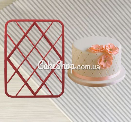 ⋗ Вирубка пластикова відбиток Ромб купити в Україні ➛ CakeShop.com.ua, фото