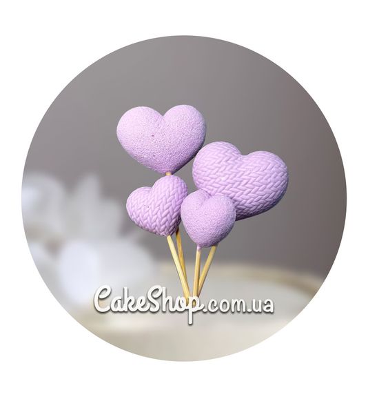 ⋗ Шоколадные Сердечки сиреневые ТМ ДимК купить в Украине ➛ CakeShop.com.ua, фото