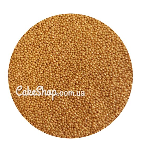 ⋗ Перлини цукрові Золоті 1 мм, 50 г купити в Україні ➛ CakeShop.com.ua, фото